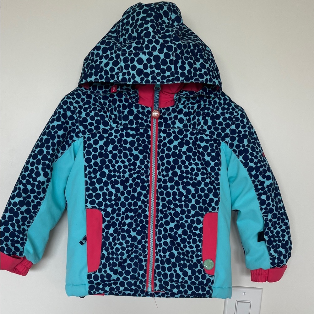Roxy Girls Snow Jacket - Navy Pink  and Aqua